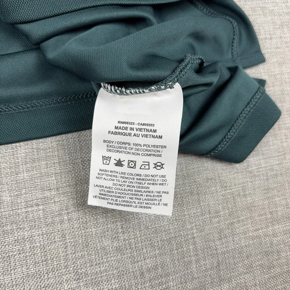Nike Golf Polo Shirt Womens Medium Green Dri-FIT Solid Lightweight Top Athletic